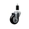 Service Caster 3.5'' SS Black Poly Wheel Swivel 1-3/8'' Expanding Stem Caster SCC-SSEX20S3514-PPUB-BLK-138 - alternate 1